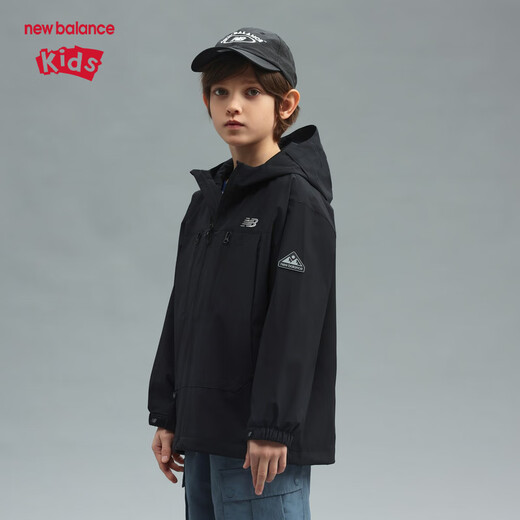 
NEW BALANCE nb children's clothing for men and women children 25 years spring and autumn new comfortable and fashionable jacket ND7AF12013 black 150