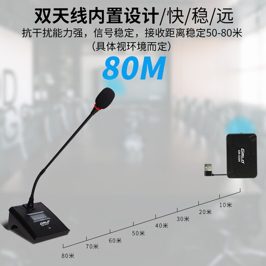 Gmtd Jinmai small and medium-sized conference room audio microphone set USB wireless microphone professional audio amplifier equipment video conference microphone audio combination 30-200 60 square meters CL02 audio + one for four s304