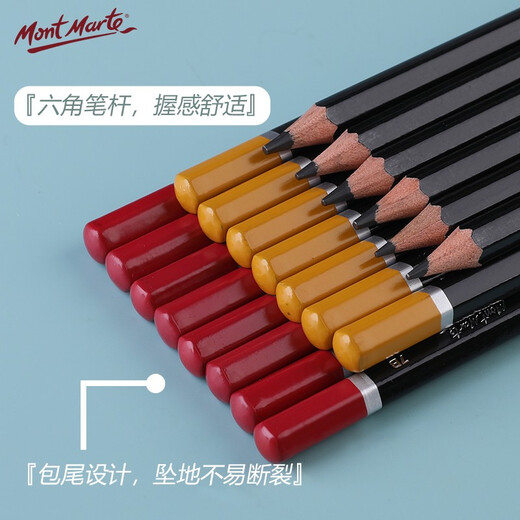 Mont Marte (Mont Marte) sketch pencil 12 sketch set painting sketch pen 3h-9b drawing charcoal pen tin box art brush student drawing brush full set V MPN0136