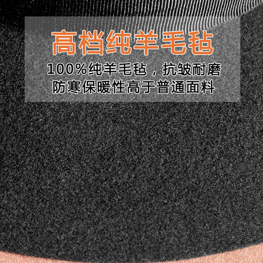 King of Hundred Hats stereotyped high-end fine pure wool woolen felt gentleman hat middle-aged and elderly hats British hats for men and women black 100% fine wool adjustable L (58-59)CM