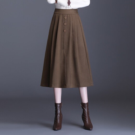 Ou Weimai falda para mujeres 2024 Spring y otoño Nuevo estilo de moda y elegante cintura alta Slumming Falda de cadera de un solo paso para mujeres 1276 MAHAKI M/2 pies-27 Tamaño