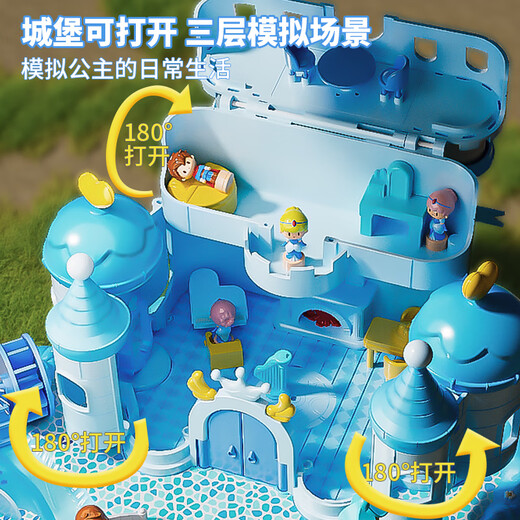 玩具特工队儿童过家家玩具女孩3-6岁生日礼物爱莎公主冰雪城堡磁力娃娃屋