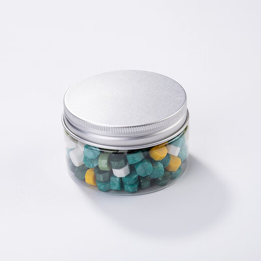 Fire paint seal wax grains pearlescent mixed color wax seal 200 grains Macaron color large bottle retro transparent Nordic style 0 Bright Galaxy about 200 grains