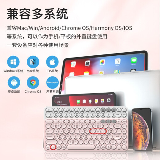 HP (HP) BTK1 Wireless Bluetooth Dual-Mode-Tastatur Tragbares Dünne Office-Tastatur 84-Taste-Laptop-Tastatur für iPad Tablet Tastatur Wireless Bluetooth Dual-Mode [Black]