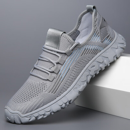 SNGUNY high-end light luxury brand casual shoes men's 2025 spring and summer sports shoes men's breathable thin mesh shoes men's shoes men's black 9195 39