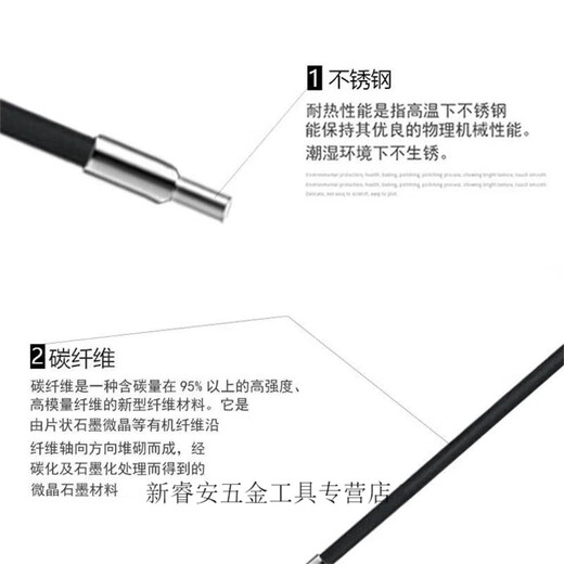 XMSJM2碳纤维加长杆延长杆测针M3雷尼绍陶瓷杆三坐标测针三次元测头 A-1047-3484 PEL1 (未税) L50