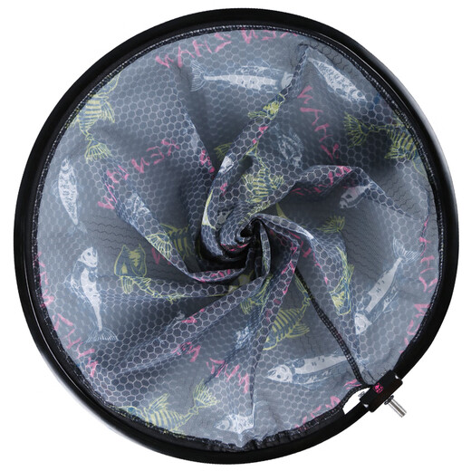 Fishing King Tensile Fighting Net Head Anti-hook Set Lightweight Net Head Fishing Net Pocket Fishing Net Fishing Gear Fishing Round 35CM