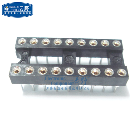 Yunye chip socket IC slot IC socket round hole 18PIN narrow body 2.54mm pitch narrow body open frame 10 pcs