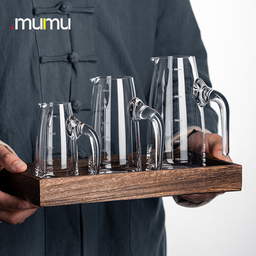 MUMU liquor dispenser spirits household high-end Chinese-style large crystal glass with scale jug