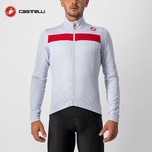 Castelli scorpion cycling jersey men's spring and autumn breathable skin-friendly thickened warm bicycle long-sleeved top 4518511 085 black M