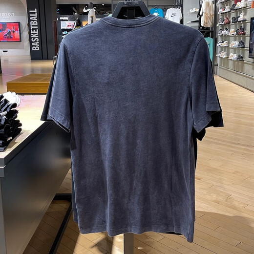 耐克（NIKE）做旧款短袖T恤男装2025夏季新款运动服针织透气圆领休闲上衣 FD1283-010黑色做旧款 S
