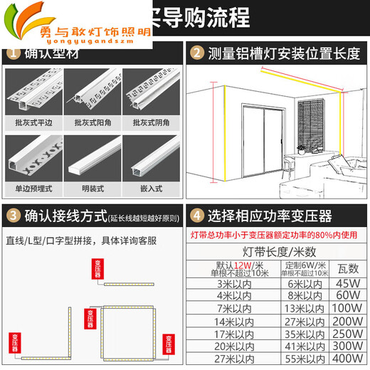 XMSJ线型灯嵌入式线条灯无主灯卧室客厅天花双眼皮吊顶线性灯槽黑色钛 压板12131米价含光源