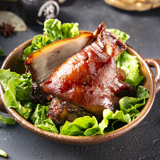 Shen Wansan Authentisch Suzhou Kunshan Sauce Sauce Schweinefleisch Ellbogen Blätter Oberschenkel Oberschenkel gekochtes Fleisch Wansan Schwein Trotter Wein und Schale 500 g Ellbogen 380g Schwein Trotter Kombination 880g Empfohlen