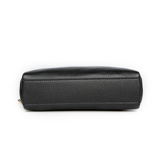 Krokodil -Hemd Doppel Reißverschluss Kopfschicht Cowhide Handgelenksbeutel Frauen Clutch Bag Einfacher langes Geldbeutel T2008 Schwarz