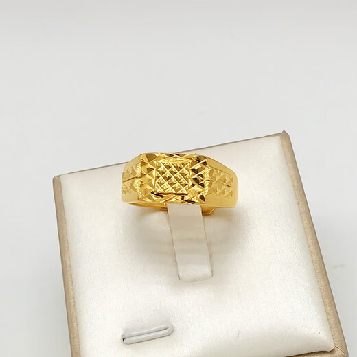 DRJEFUN Vietnam sand gold ring men's fortune fortune dragon domineering fashionable thick gold-plated adjustable ring ring car flower starry sky tower ring live mouth