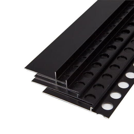 FACEMINI FN-684 Ligne de plinthe de panneau mural 5cm sans gifle en alliage en aluminium incorporé 9 mm plinthes invisible 7429 Black mat 2,5 mètres