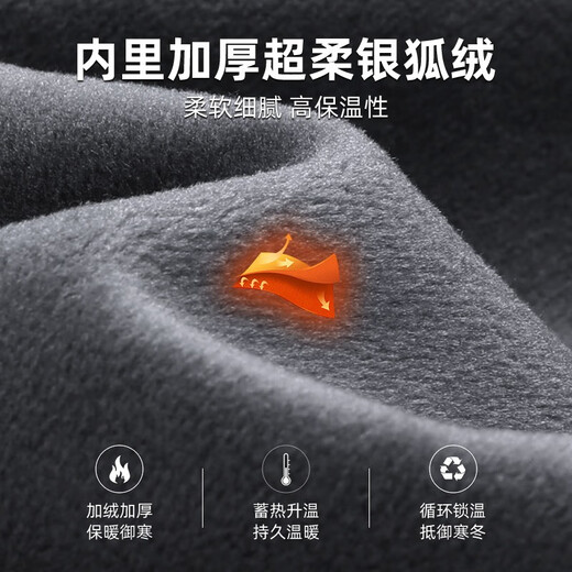 Shanshan (FIRS) Men's Executive Lapel Jacket Men's Autumn New Commuting Business Warm Cadre Jacket 817 Navy-Fleece 175/92A/L