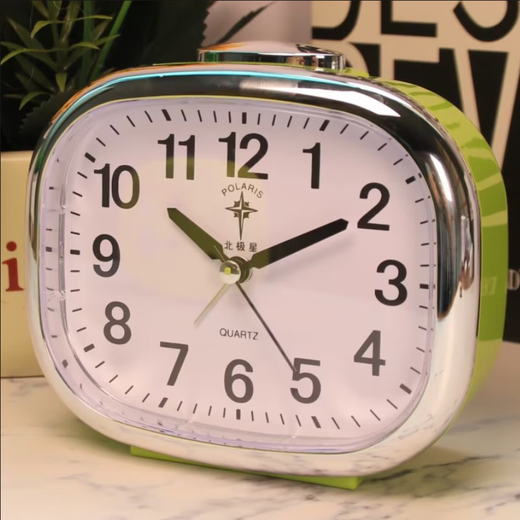 Polaris Alarm Clock Net Creative Simple Fashion Night Light Student Children Elderly Home Desk Clock Bedside Bedroom Small Clock North Star Pink Silver Night Light Double Bell Snooze