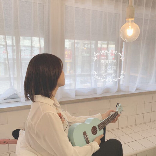 婴儿蓝小清新尤克里里乌克丽丽夏威夷四弦琴初学者小吉他 21寸婴儿蓝+拨片+备弦+教程
