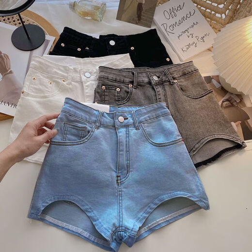 Run Yilan STRING PROTISES DE MEDIMA TRITA DE LA CASA ALTA PARA MUJER 2023 Summer Hot Girl Slim Ultra Short Shorth Hot Pants Negro 694 Single Tamaño S