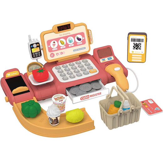 Xinge Kinderhaus spielen Toys Kitchen Sprachregister Set Supermarkt Einkaufssimulation Multifunktion Kassierer Szenario Simulation mit intelligenter Anerkennung Geburtstagsgeschenke für Jungen und Mädchen im Alter von 3 bis 6