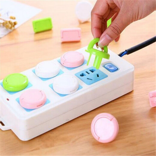 Socket Protective Cover Plug Jack Safety Plug Board Head Protection Baby Anti-Shock Insulating Protective Cover Socket Cover Socket Protective Cover 2 Holes + 3 Holes 10 Each Green