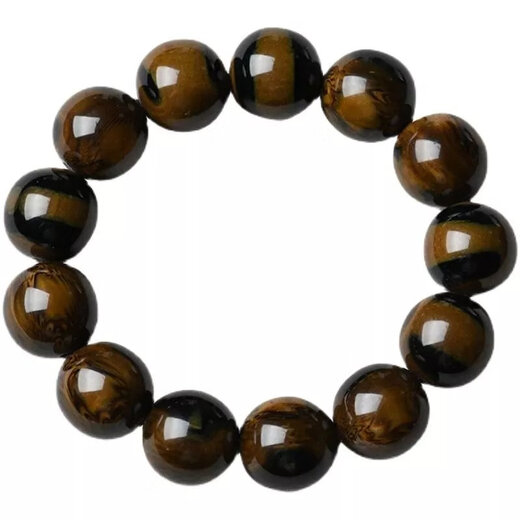 SNQP Burmese root amber bracelet, amber round beads, raw stone cave, beeswax demon flower bracelet, amber Buddha beads hand decoration for men and women, Burmese root amber bracelet 10mm