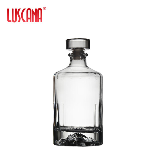 LUSCANA wine flask glass bottle household wine soaking wine bottle white wine bottle sealed empty wine bottle living room decoration one Jin Jin equals 0.5 kg wine bottle iceberg wine bottle transparent short style 530ML