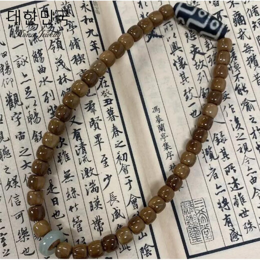 灿贝（WL）楼兰库克老型桶手串楼兰戈壁色库克文玩 A1391-库克直切桶9*7mm  A23-208