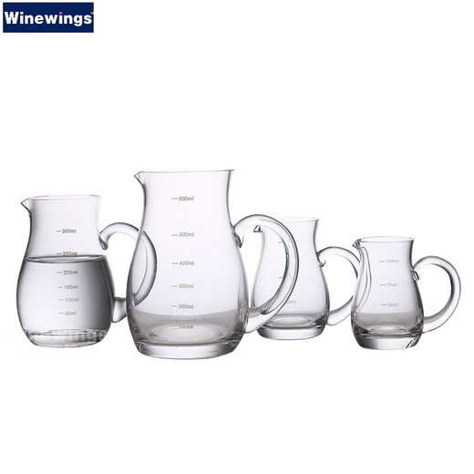 WINEWINGS crystal glass white wine divider with scale red wine decanter household white wine reasonable measuring cup wine measurer with scale divider Zuiyue 300ml gourd wine divider single
