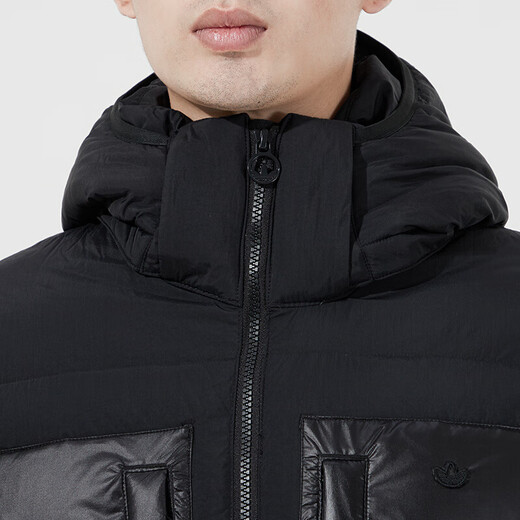 阿迪达斯 （adidas）三叶草羽绒服男士冬季户外出行运动服连帽防风保暖 H13564 S