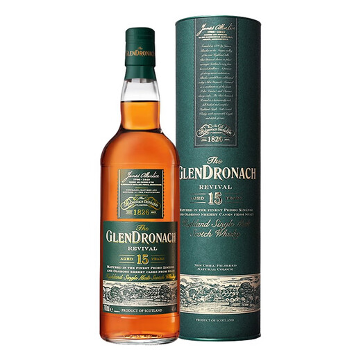 Glendronach single malt whisky bouteille d'origine importée de vin étranger sherry baril non condensage glendronach 15 ans 700 ml 1 bouteille