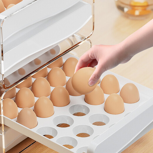 Best Helper Egg Box Refrigerator Storage Box Kitchen Supplies Transparent Egg Storage Box with 32 Compartments Food Grade