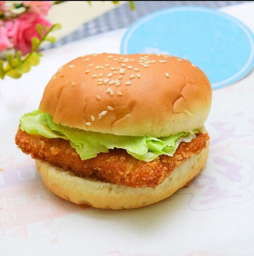 Jinglu Ozean Shrimp Steak 15 Scheiben/Box Hamburger Kuchen Qizehebao Hamburger Sandwich Kuchen Shrimp Steak Frisches Garnelensteak