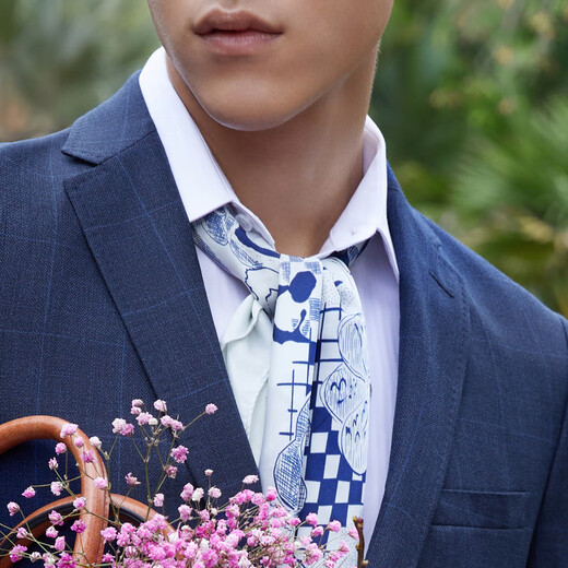 雅戈尔（YOUNGOR）单西男两粒单排扣标准版休闲西服男西服外套羊毛混纺格纹羊毛西服 藏青 XL 180/100A