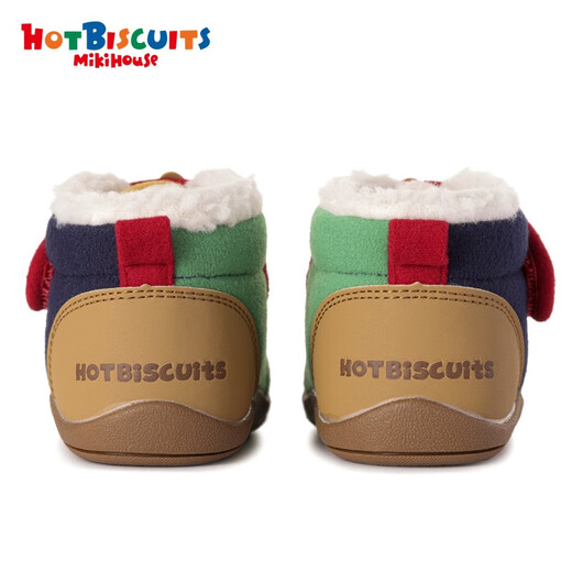 MIKIHOUSE Toddler Cotton Shoes Autumn and Winter Binns Bear Lined Velvet Warm Toddler Shoes Upturned Toe Comfortable HOTBISCUITS Multicolor 13 (Suitable for feet 12.5cm long)
