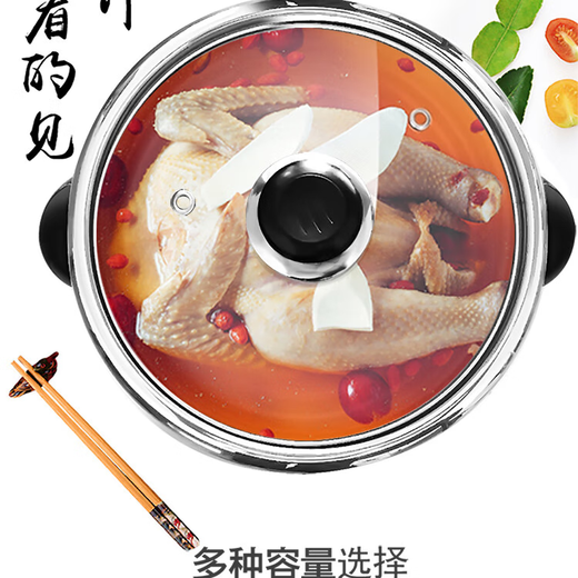 CROVON Food Grade Stainless Steel Electric Stew Pot Waterproof Ceramic Stew Cup Fully Automatic Smart Home Soup Pot Porridge Pot Commercial Crown Electric Soup Pot TM (6L steel bladder without stew pot) Suitable for 4-6 people 6L