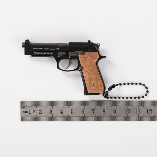 Mini -Version des Keychain 1392F Metal Model Keychain Mini -Waffe Abnehmbares Hanger Beretta 92f mit Gravur
