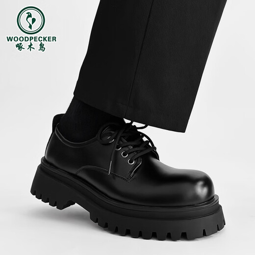Woodpecker Paris Derby Shoes de SHEP SEPTH SOFS MEN'S NICHE CLANDFIT BLACK SUPPREST Cuir Chaussures British Formal Big Shoes Black Six Styles 9901 37