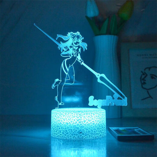 Bezu Eva Nachtlichter Neon Jahrhundert Evangelion Asuka Lingboli Cartoon Buntes Atmosphäre Geburtstagsgeschenk 677 Lingboli Monochrom warmes weißes Licht ohne Schalter USB -Sockel