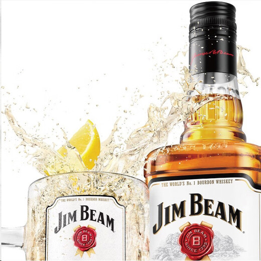 金宾（Jim Beam）白占边 美国 波本威士忌 1000ml 40度  进口洋酒