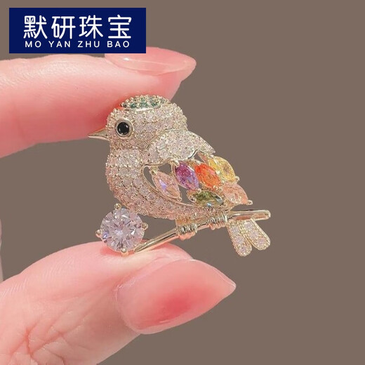 MOYAN Magpie Bird Brooch Japanese Cute Anti-Lighting Personalized Suit Color Pin Corsage Accessories Magpie Brooch A24-210