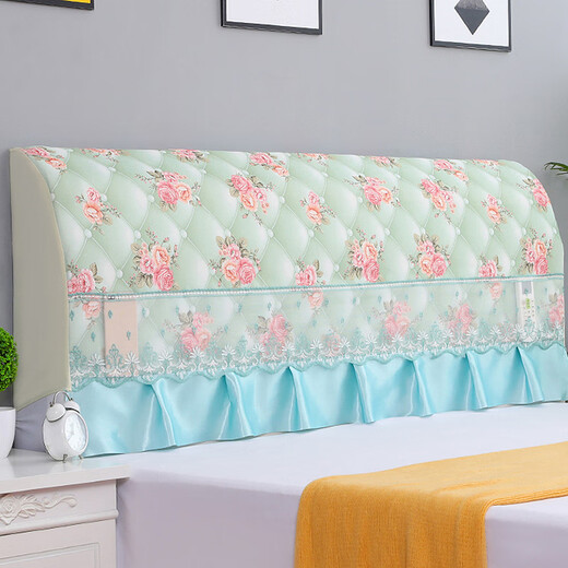 Tablecloth/cover bed cover Solid wood bed full-inclusive bed cover cotton bed head cover 1.5m1.8m2m solid wood veneer bed backrest soft bag dust cover protective cover All-inclusive cartoon pear 120cm