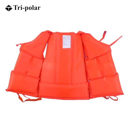 Tri-polar Outdoor Adult Marine Work Vest Foam Inflatable Flood-proof Maritime Life Jacket TP5006 Orange One Size