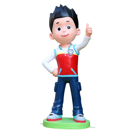 Kangxinya Wangwang Dog Cartoon Sculpture Fiberglass Internet Celebrity Store Entrance Mall Dog Ornaments Decorative Ornaments Milk Tea Shop Landscape Style 4 Ryder High 1.37 Dingjin