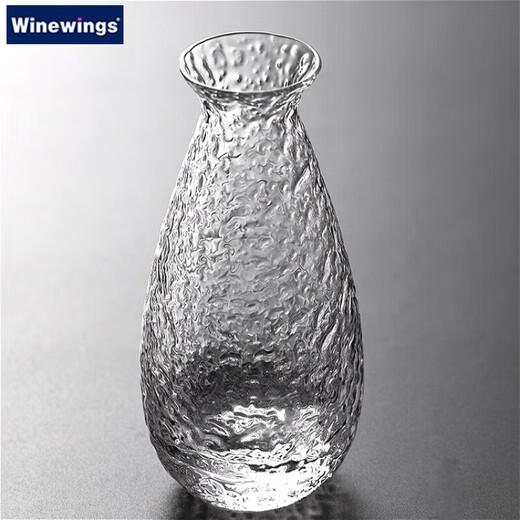 WINEWINGS Japanese hand-made glass wine warmer set household liquor dispenser hammer pattern sake ice wine jug Japanese wine cup wine set wine jug single simple package