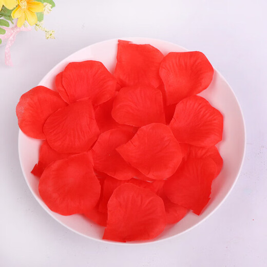 First praise the artificial rose petals for wedding confession decoration, hand-spreading flowers for Valentine's Day proposal, making romantic wedding room decoration supplies, gradient pink artificial petals (2 packs of about 200 pieces)