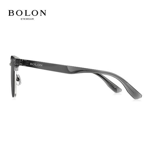 BOLON Tyrannosaurus Glasses Polarized Sunglasses Retro Eyebrow Frame Fashion Sunglasses Trendy Driving Mirror Men's Shade BL6105 D10-Dark Mercury