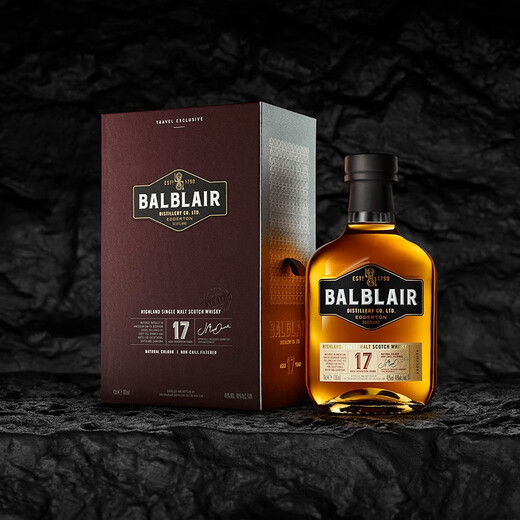 巴布莱尔（Balblair）17年 苏格兰高地区 单一麦芽威士忌 700ml 46度 礼盒装 进口洋酒