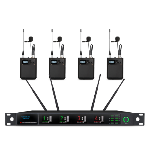 Bekrl Beca sans fil un à deux microphones BK-9734 BK-9734 Clip à quatre cols un à tour